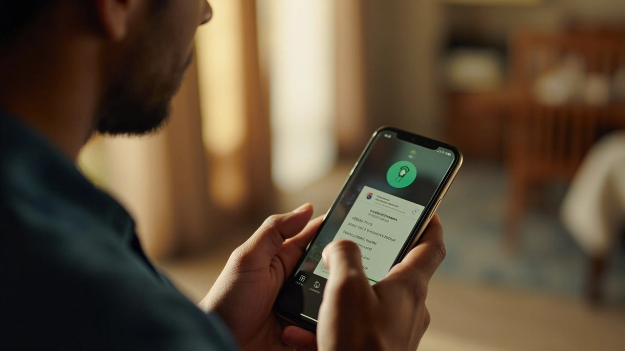 Adult user preparing a secure smartphone identity check for a fantasy cricket app