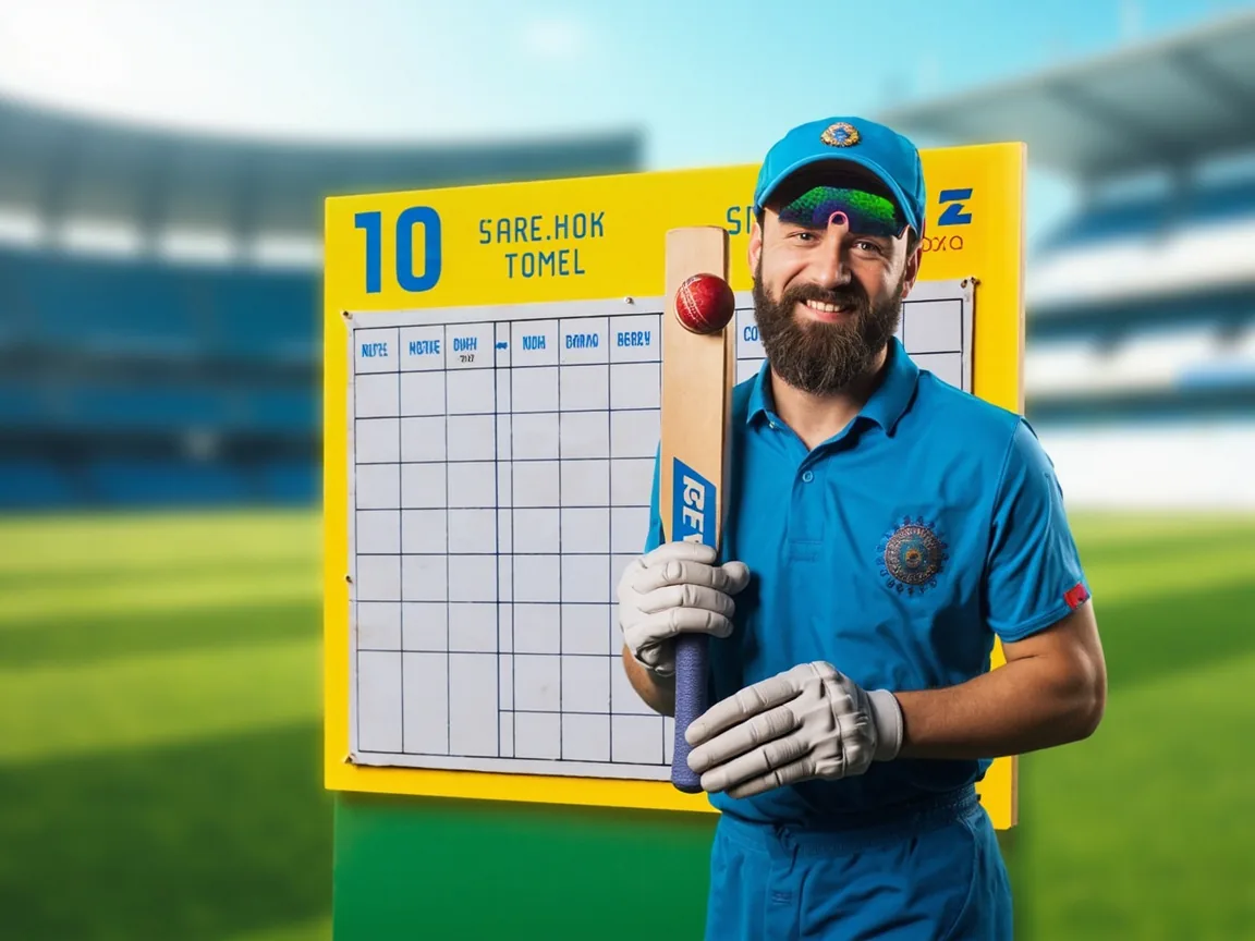 Fantasy cricket captain and vice-captain decision board for an India Australia match